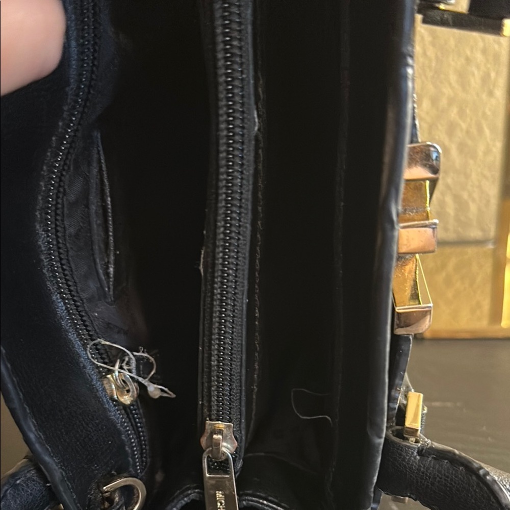 Michael Kors Navy Mini Satchel with Gold Accents - Picture 2 of 4